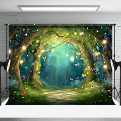 Aperturee - Butterfly Floral Fantasy Fairy Forest Photo Backdrop