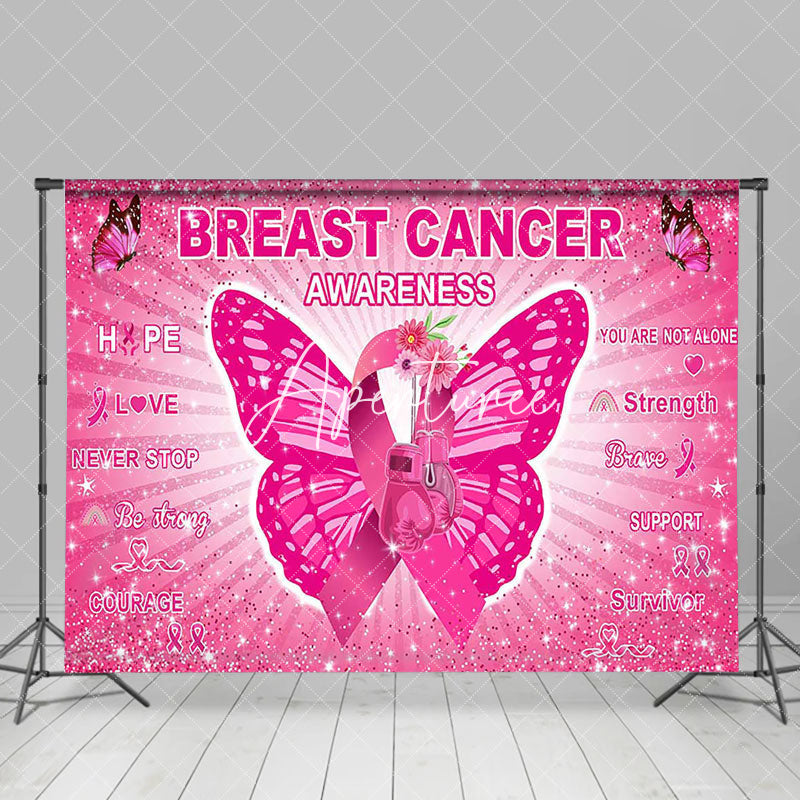 Aperturee - Butterfly Positive Breast Cancer Awareness Backdrop