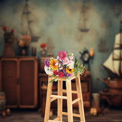 Aperturee - Cabinet Sailboard Floral Fine Art Backdrop For Photo