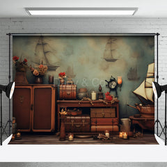 Aperturee - Cabinet Sailboard Floral Fine Art Backdrop For Photo