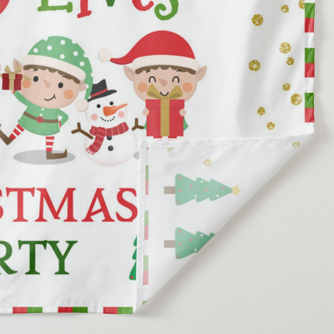 Aperturee - Calling All Elves Kids Christmas Party Backdrop