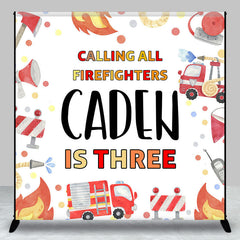 Aperturee - Calling All Firefighters Custom Birthday Backdrop