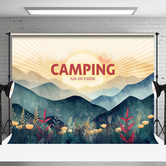 Aperturee - Camping Go Outsiade Sunrise Mountain Party Backdrop