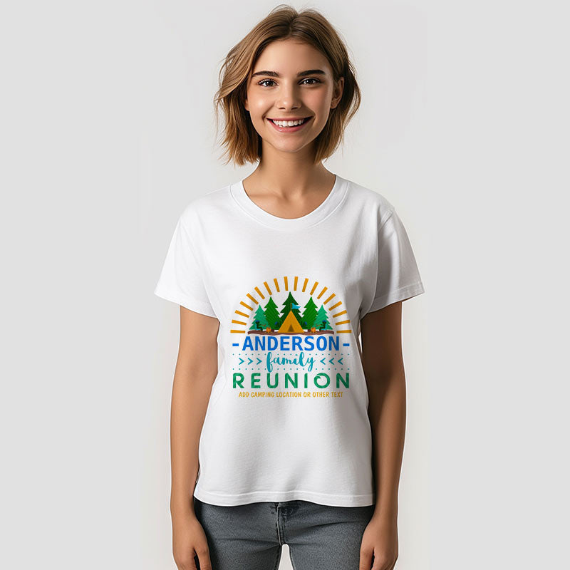 Aperturee - Camping Trip Family Reunion Custom Name T-Shirt