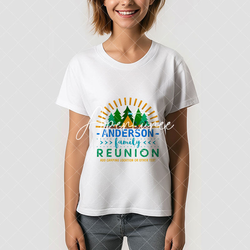 Aperturee - Camping Trip Family Reunion Custom Name T-Shirt