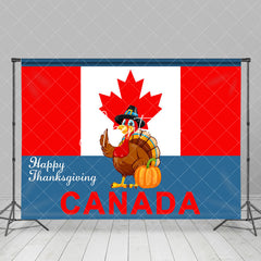 Aperturee - Canada Flag Turkey Happy Thanksgiving Day Backdrop