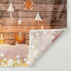 Aperturee - Candle Spots Ginger Man Wooden Christmas Backdrop