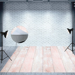 Aperturee - Candy Pink Wood Rubber Floor Mat For Photoshoot