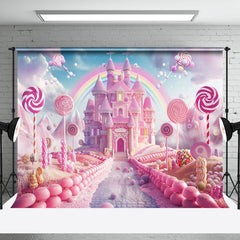 Aperturee - Candy Wonderland Castle Birthday Cake Smash Backdrop