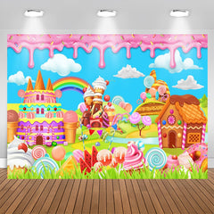 Aperturee - Candyland Sweet Dessert Girls Birthday Backdrop