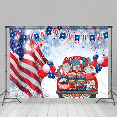 Aperturee - Car People Balloon Flag Independence Day Backdrop