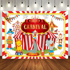 Aperturee - Carnival Circus Animal Show Clown Birthday Backdrop