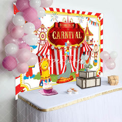 Aperturee - Carnival Circus Animal Show Clown Birthday Backdrop