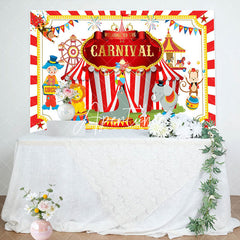 Aperturee - Carnival Circus Animal Show Clown Birthday Backdrop