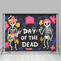 Aperturee - Cartoon Dancing Skeleton Mexican Day Of The Dead Backdrop