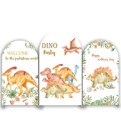 Aperturee Cartoon Dinosaur Happy Birthday Arch Backdrop Kit