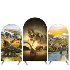 Aperturee Cartoon Dinosaur World Theme Birthday Arch Backdrop Kit