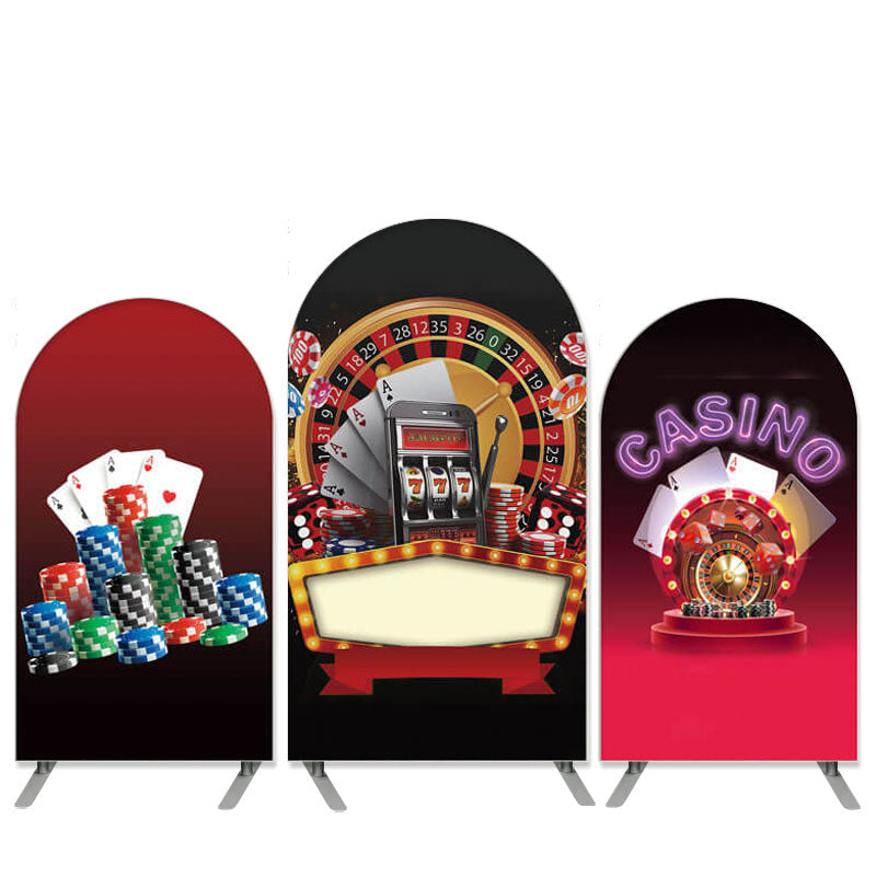 Aperturee Casino Theme Black Arch Backdrop Kit Banner