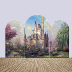 Aperturee - Castle Fairy Tale Rainbow Party Arch Backdrop Kit