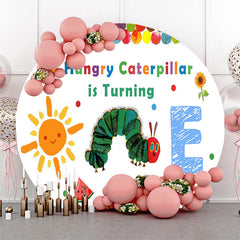 Aperturee Caterpillar Is Turning One Birthday Round Backdrop