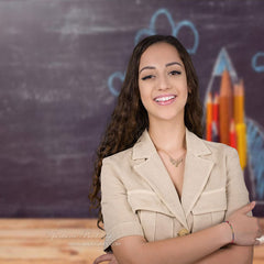 Aperturee - Chalkboard Pencils Chalk Backdrop Back To School