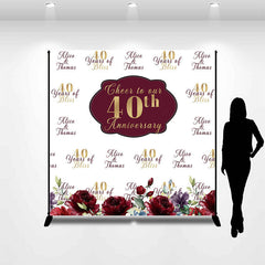 Aperturee - Cheer To 40th Anniversary Custom Repeat Backdrop