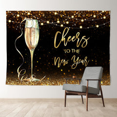 Aperturee - Cheers To The New Year Champagne Adorable Backdrop