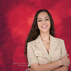 Aperturee - Cherry Crisp Red Bokeh Light Photo Studio Backdrop