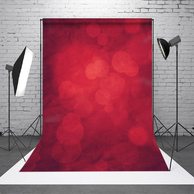 Aperturee - Cherry Crisp Red Bokeh Light Photo Studio Backdrop