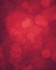 Aperturee - Cherry Crisp Red Bokeh Light Photo Studio Backdrop