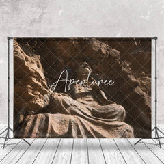 Aperturee - Chinese Stone Buddha Statue Photo Shoot Backdrop