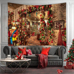 Aperturee - Christmas Ball Tree Room Dorm Decoration Wall Tapestry