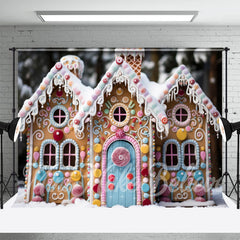 Aperturee - Christmas Candy House Backdrop For Photo Studio