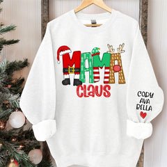 Aperturee - Christmas Elf Elk Claus Custom Mom Daughter Sweatshirt