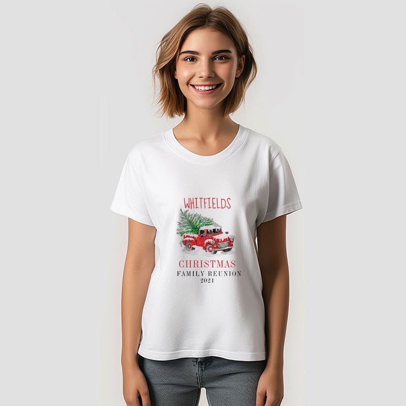 Aperturee - Christmas Holiday Truck Family Reunion T-Shirt