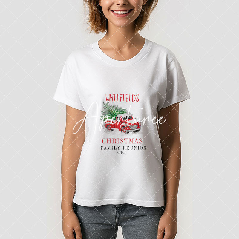 Aperturee - Christmas Holiday Truck Family Reunion T-Shirt