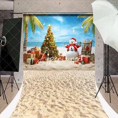 Aperturee - Christmas In July Summer Beach Floor Sweep Backdrop