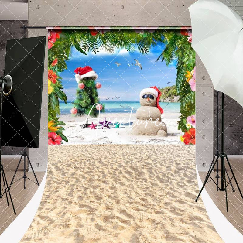 Aperturee - Christmas In July Summer Beach Party Sweep Backdrop