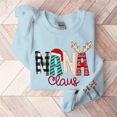 Aperturee - Christmas Plaid Elk Custom Grandma Kids Sweatshirt