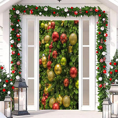 Aperturee - Christmas Tree Balls Greene Door Cover Decoration