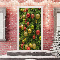 Aperturee - Christmas Tree Balls Greene Door Cover Decoration