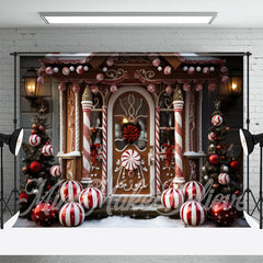 Aperturee - Christmas Tree Candy House Photography Backdrop