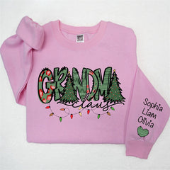 Aperturee - Christmas Tree Claus Custom Grandma Kid Sweatshirt