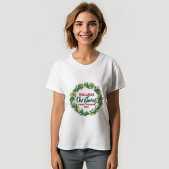 Aperturee - Christmas Wreath Family Reunion Custom T-Shirt