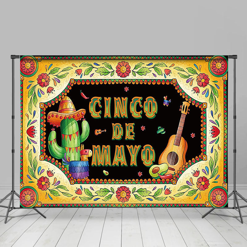 Aperturee - Cinco De Mayo Floral Mexican Childrens Day Backdrops