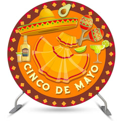 Aperturee - Cinco Mayo Dress Hat Round Mexican Fiesta Backdrop