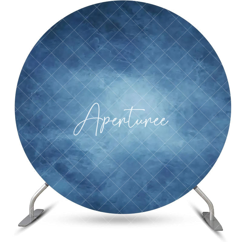 Aperturee - Circle Blue Art Abstract Texture Birthday Backdrop