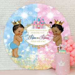 Aperturee - Circle Boy Or Girl Round Baby Shower Backdrop