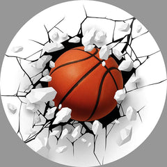 Aperturee - Circle Broken Wall Basketball Happy Birthday Backdrop