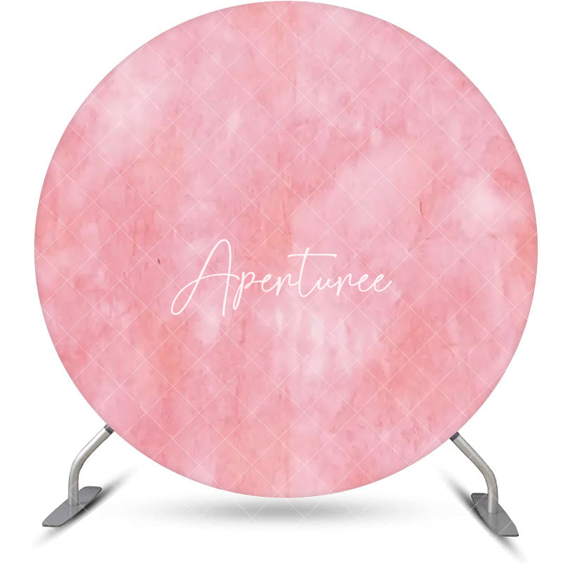 Aperturee - Circle Elegant Pink Abstract Texture Birthday Backdrop